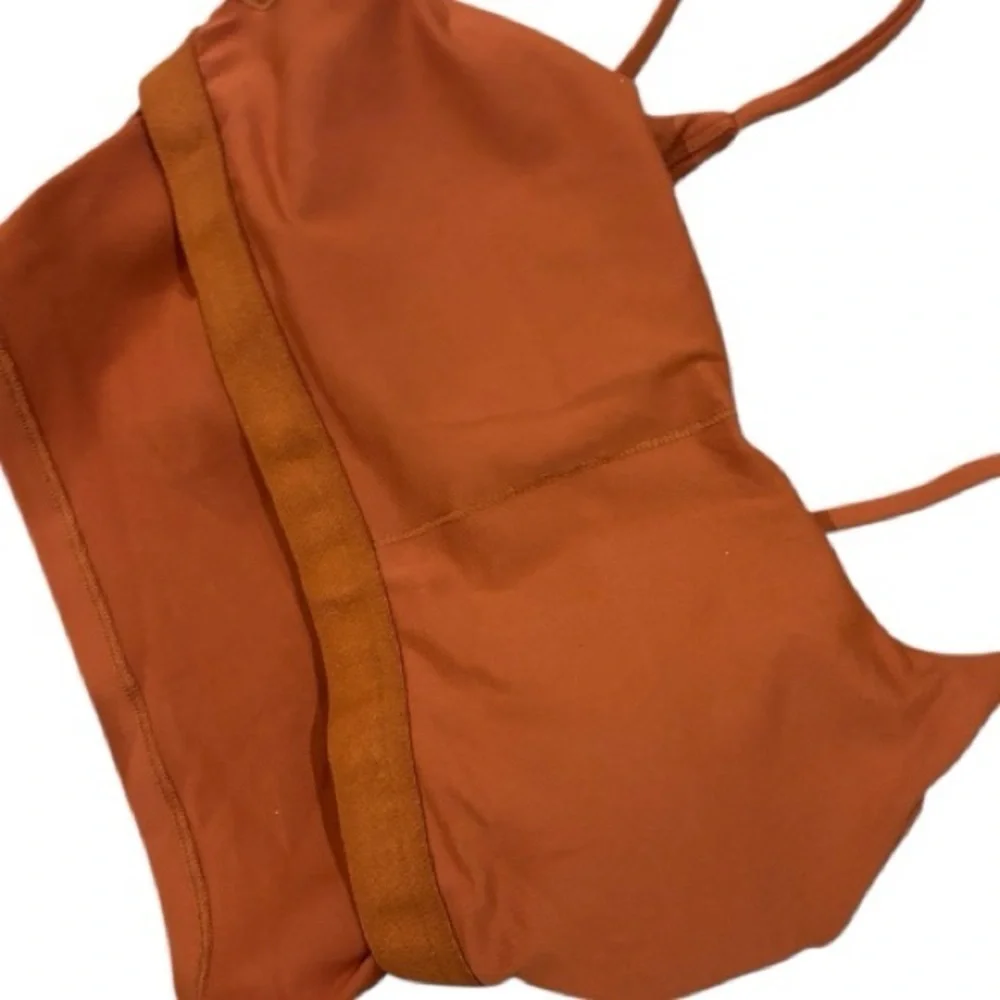 Orange Padded Bralette Sports Bra Size Large NWT